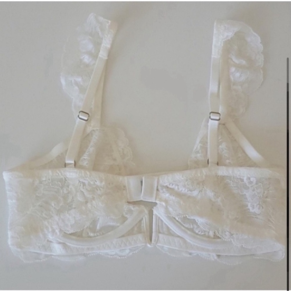 Lindex Ella M White Lace Bra 32C - Picture 2 of 4